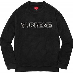 Supreme Terry Crewneck Sweatshirt Black Large